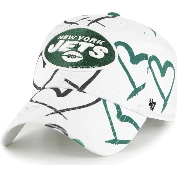 💚Girls New York Jets '47 White Adore Clean Up Adjustable Hat💚 - Picture 1 of 9